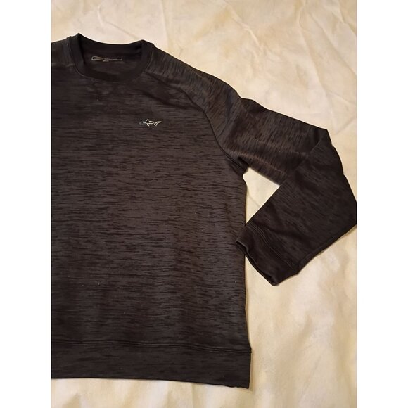 Greg Norman Mens XXL Black Heathered Pullover Crewneck Sweatshirt Long Sleeve - Picture 2 of 8
